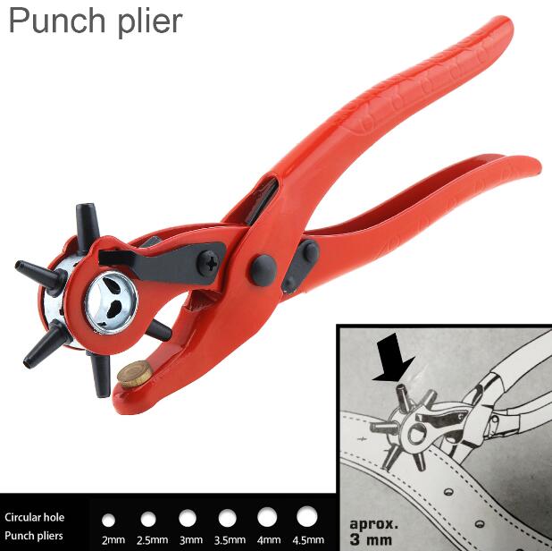 Wholesale 6Hole Size Sewing Belt Hole Drilling Pliers Hook Clamp 2 / 2.5 / 3 / 3.5 / 4 / 4.5mm